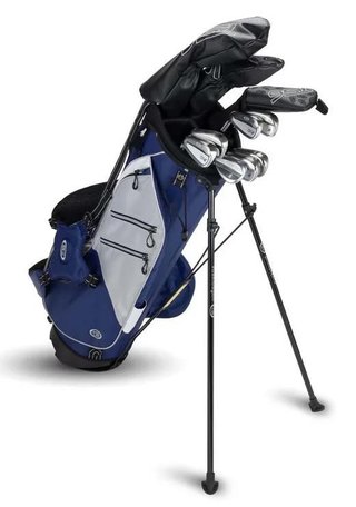 U.S. Kids Golf TS6-60 (152cm) junior golf set, graphite, 10-club + stand bag, navy/grey/white