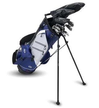 U.S. Kids Golf TS6-60 (152cm) 10-Club junior golf set, graphite, + stand bag, navy/grey/white