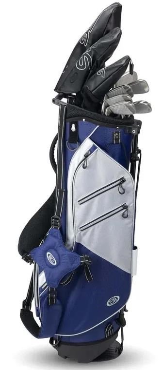 U.S. Kids Golf TS6-60 (152cm) 10-Club junior golf set, graphite, + stand bag, navy/grey/white