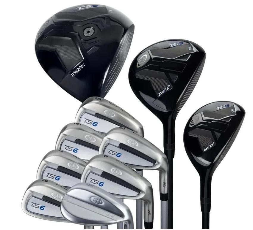 U.S. Kids Golf TS6-60 (152cm) 10-Club junior golf set, graphite, + stand bag, navy/grey/white