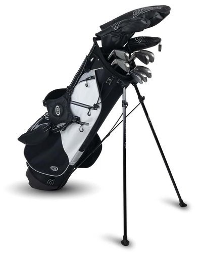 U.S. Kids Golf TS6-63 10-Club junior golf set, graphite, +stand bag, black/white/grey