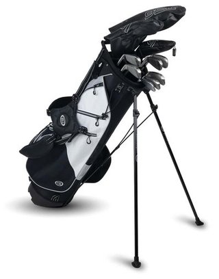U.S. Kids Golf TS6-63 10-Club junior golf set, graphite, +stand bag, black/white/grey