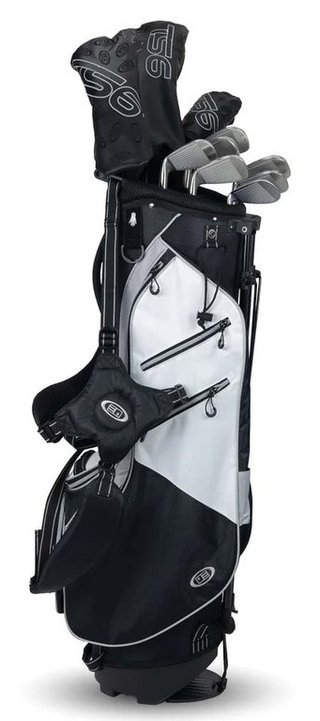 U.S. Kids Golf TS6-63 10-Club junior golf set, graphite, +stand bag, black/white/grey