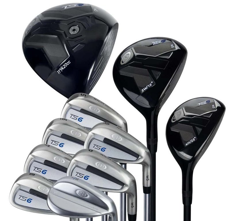 U.S. Kids Golf TS6-63 10-Club junior golf set, graphite, +stand bag, black/white/grey
