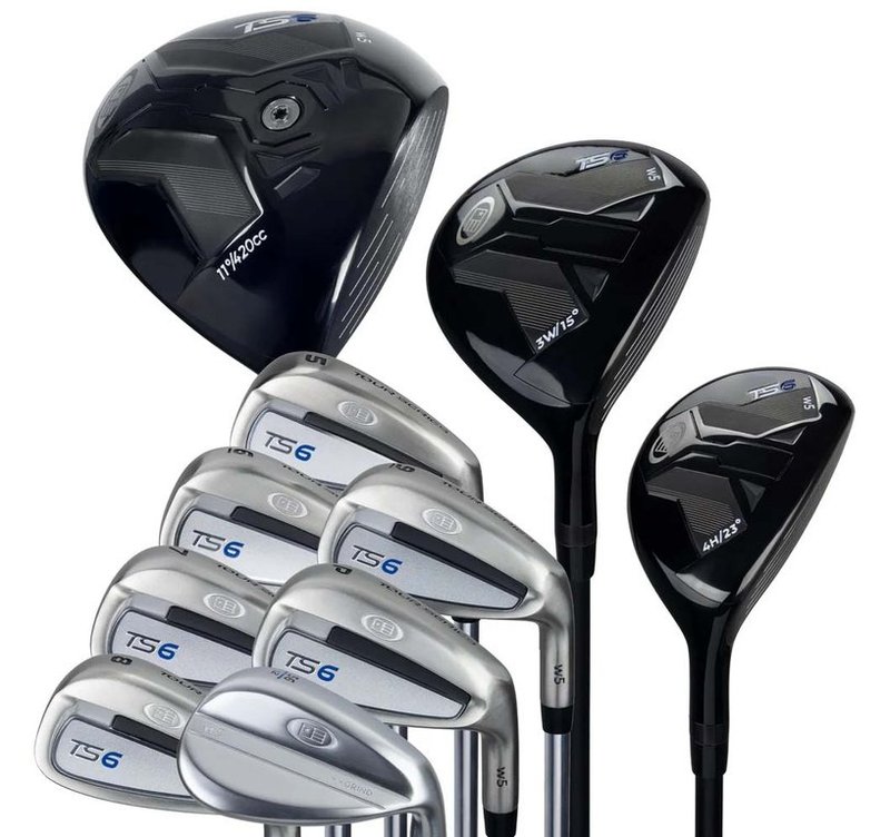 U.S. Kids Golf TS6-63 10-Club junior golf set, graphite, +stand bag, black/white/grey