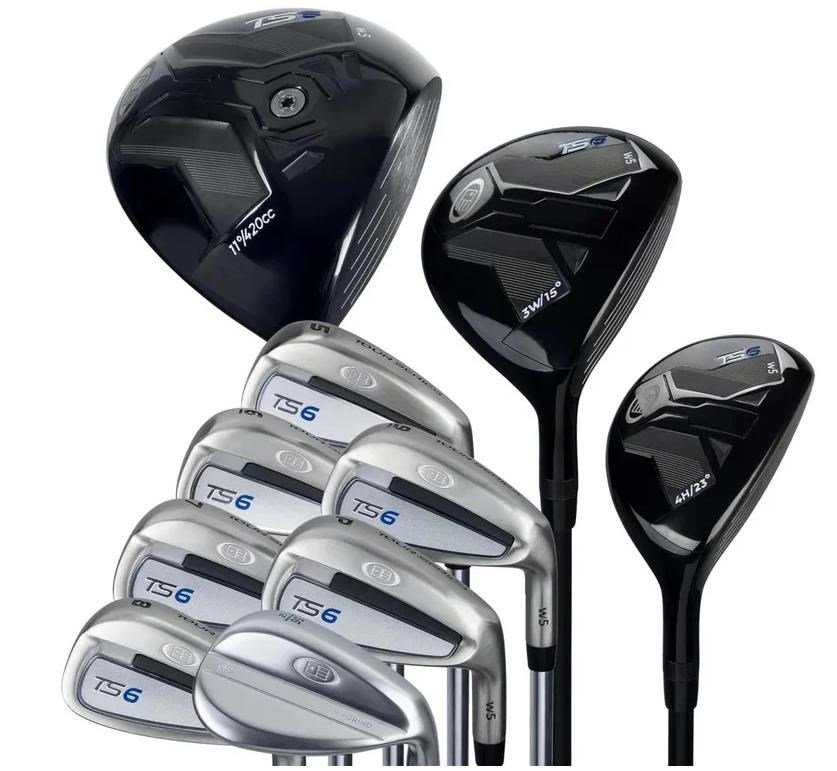 U.S. Kids Golf TS6-66 (167+cm) 10-Club junior golf set, graphite, + stand bag, navy/white/grey