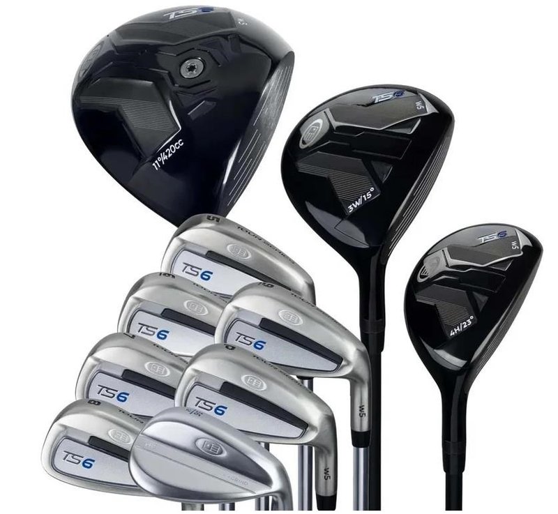 U.S. Kids Golf TS6-66 (167+cm) 10-Club junior golf set, graphite, + stand bag, navy/white/grey