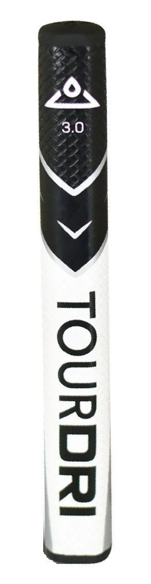 TourDri Flat Putter Grip 3.0 putter grip, Black/Large Flat