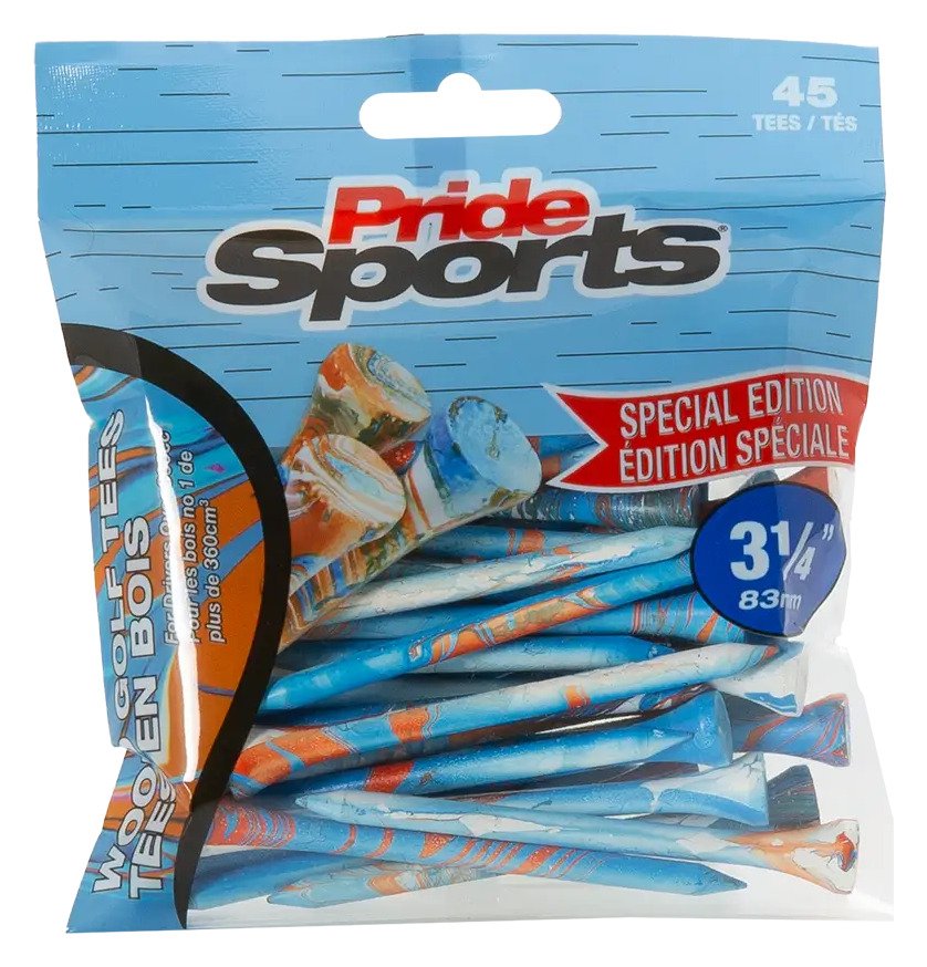 Pride Sports Special Edition Paint Splatter Tees (45 tees), 83 mm (3 1/4"), blue/orange