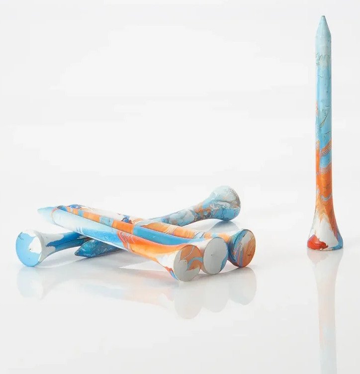 Pride Sports Special Edition Paint Splatter Tees (45 tees), 83 mm (3 1/4"), blue/orange