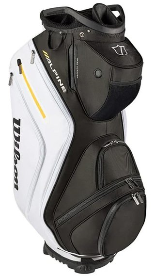 Wilson Alpine cart bag, black/white/orange