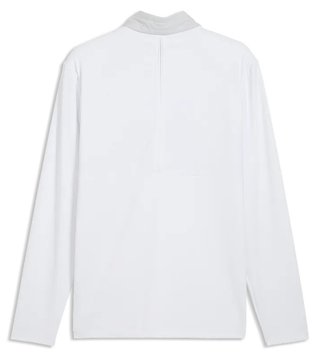 Puma Cloudspun Tech Hybrid 1/2 Zip men's jacket, white glow/platino grey