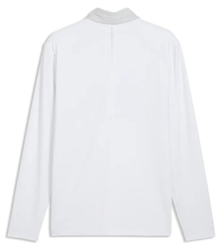 Puma Cloudspun Tech Hybrid 1/2 Zip men's jacket, white glow/platino grey