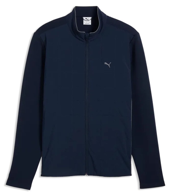Puma Cloudspun Fleece Hybrid men's jacket, deep navy