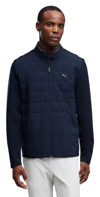 Puma Cloudspun Fleece Hybrid men's jacket, deep navy