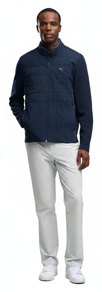 Puma Cloudspun Fleece Hybrid men's jacket, deep navy