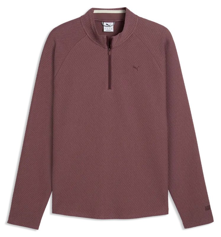 Puma Boulder 2.0 1/4 Zip men's sweatshirt, rich cocoa