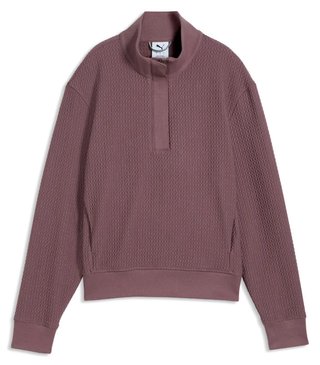 Puma Boulder 1/2 Zip women's sweatshirt, rich cocoa