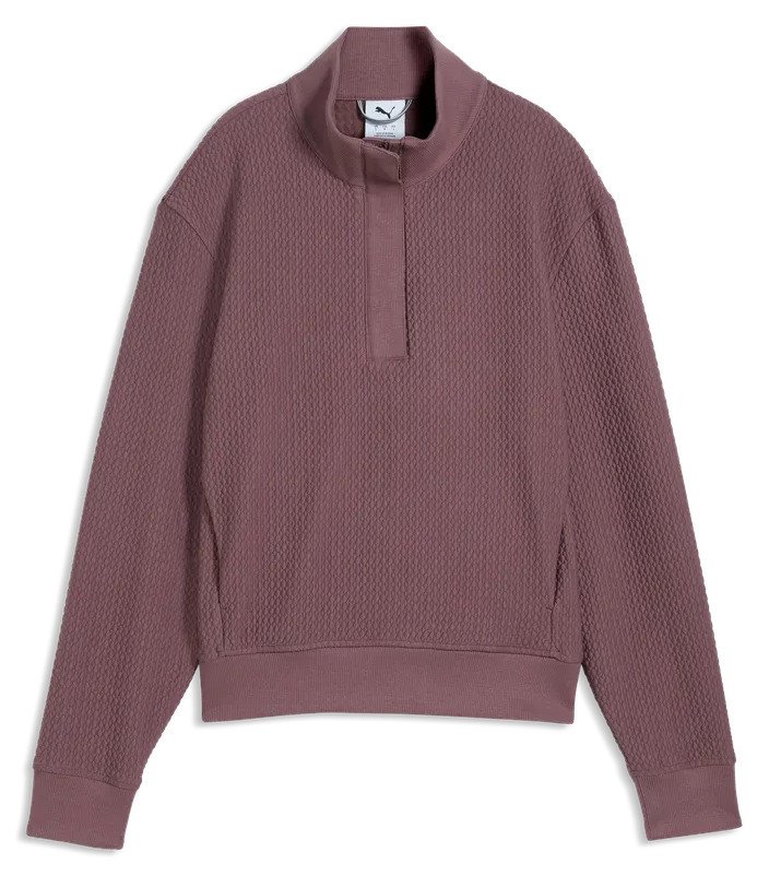 Puma Boulder 1/2 Zip women's sweatshirt, rich cocoa
