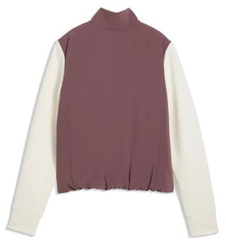 Puma Cloudspun Fleece Hybrid women's jacket, rich cocoa/warm white