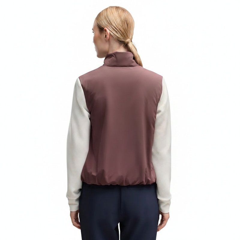 Puma Cloudspun Fleece Hybrid women's jacket, rich cocoa/warm white