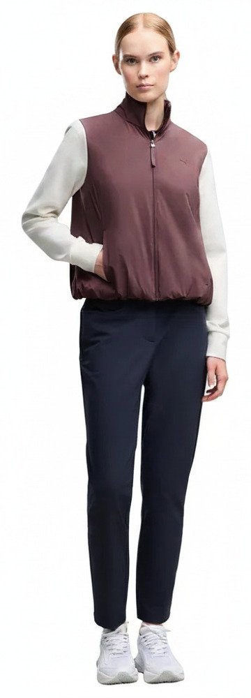Puma Cloudspun Fleece Hybrid women's jacket, rich cocoa/warm white