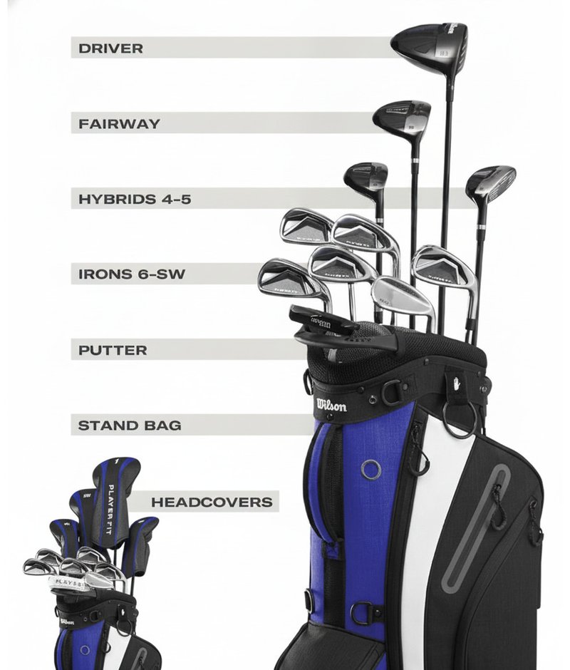 Wilson PlayerFit Premium men's golf set, steel