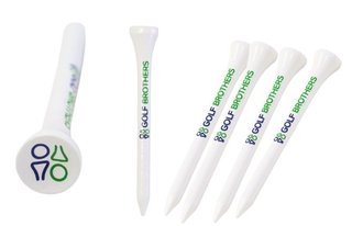 Golf Brothers bamboo tees, white, 70mm, 50pcs pack