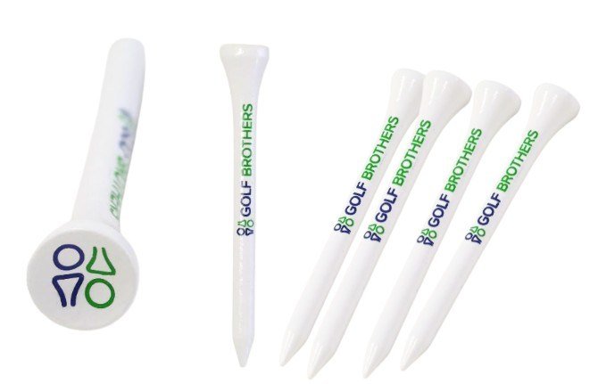 Golf Brothers bamboo tees, white, 70mm, 50pcs pack