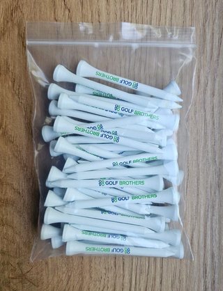 Golf Brothers bamboo tees, white, 70mm, 50pcs pack