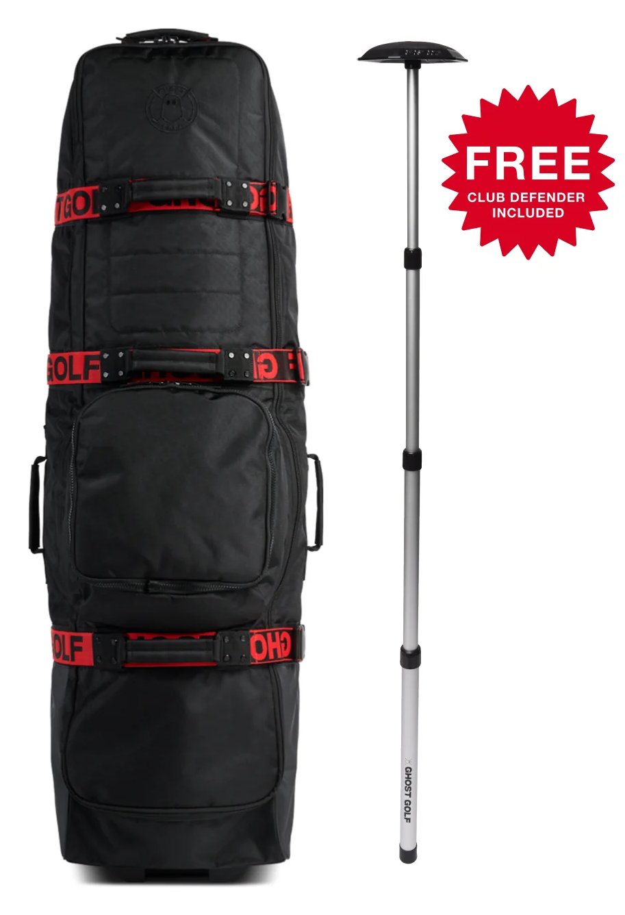 Ghost Golf Awol Club Pro travel bag, red strap