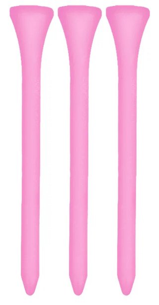 Longridge Neon Wooden Tees 69mm (40 pcs), pink