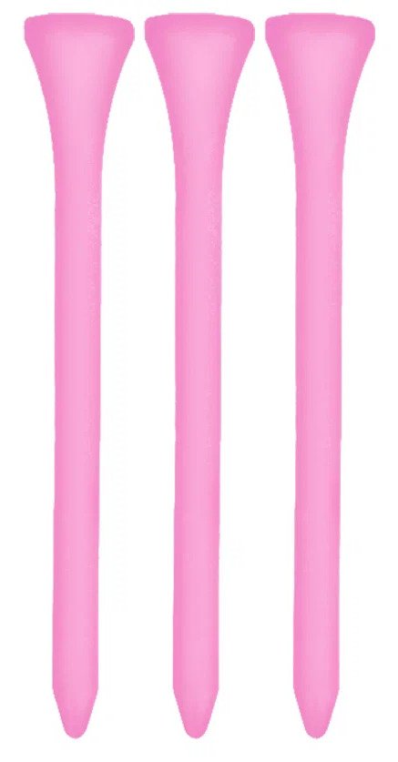 Longridge Neon Wooden Tees 69mm (40 pcs), pink