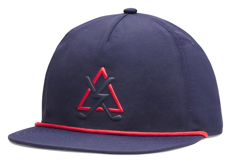 Under Armour Drive 5 Panel Hazard men's cap, midnight navy/red