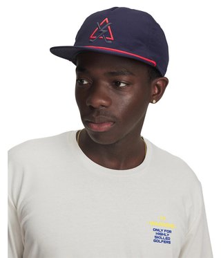 Under Armour Drive 5 Panel Hazard men's cap, midnight navy/red