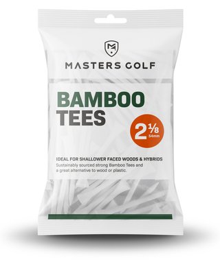 Masters Golf Bamboo Tees 54 mm (2 1/8"), 25 tees, white