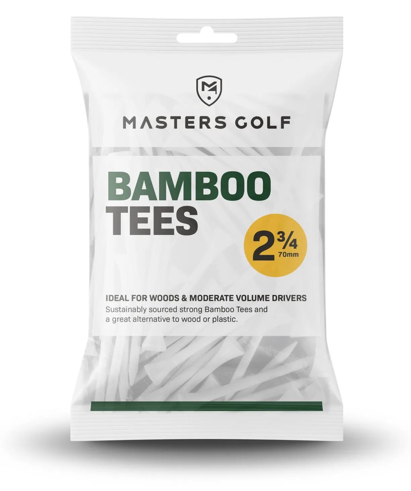 Masters Golf Bamboo Tees 70 mm (2 3/4"), 20 tees, white