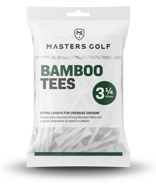 Masters Golf Bamboo Tees 83 mm (3 1/4"), 15 tees, white