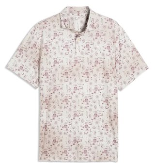 Puma Cloudspun Coastal Claret men's polo, birch
