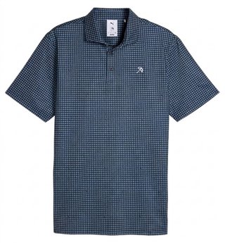 Puma X Arnold Palmer MATTR Geo men's polo, deep navy/lemon butter