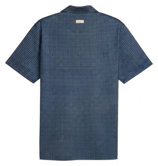 Puma X Arnold Palmer MATTR Geo men's polo, deep navy/lemon butter