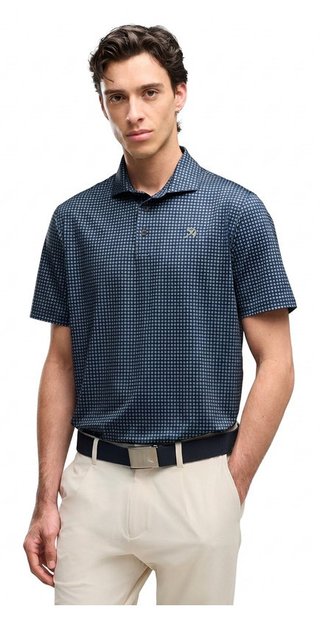 Puma X Arnold Palmer MATTR Geo men's polo, deep navy/lemon butter