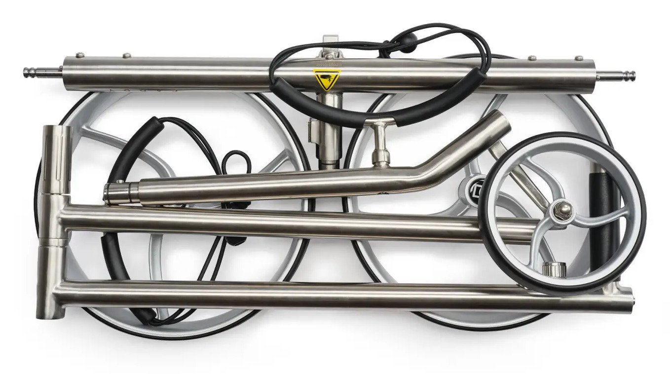 Davies Caddy Premium S Brush DHC electric trolley, silver