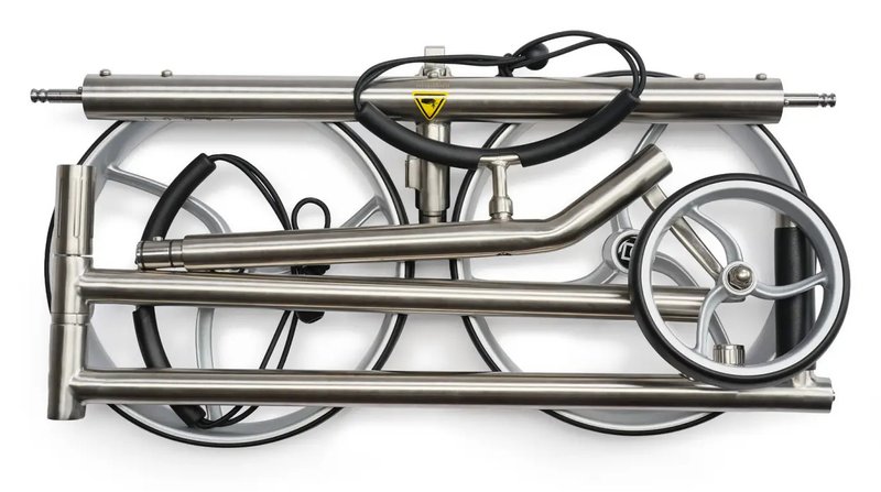 Davies Caddy Premium S Brush DHC electric trolley, silver