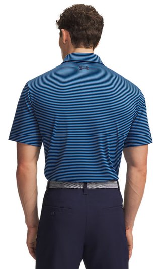 Under Armour Playoff 3.0 men's polo, midnight navy/aegean blue/white