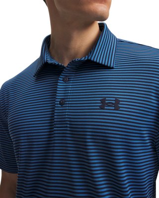 Under Armour Playoff 3.0 men's polo, midnight navy/aegean blue/white