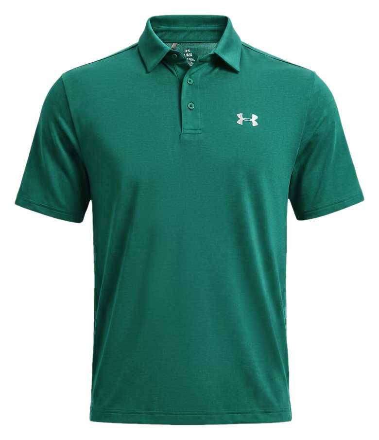 Under Armour Tee To Green Pique men's polo, campus ivy/white