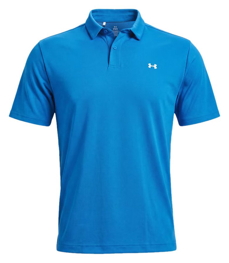 Under Armour Tee To Green Pique mens polo, aegean blue/white