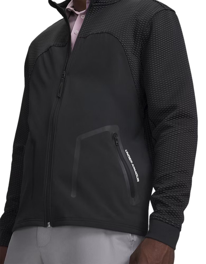 Under Armour Drive Pro Hybrid FZ men's sweatshirt, black/white