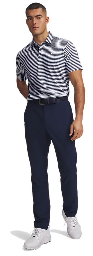 Under Armour Tech Tapered men's pants, academy/white